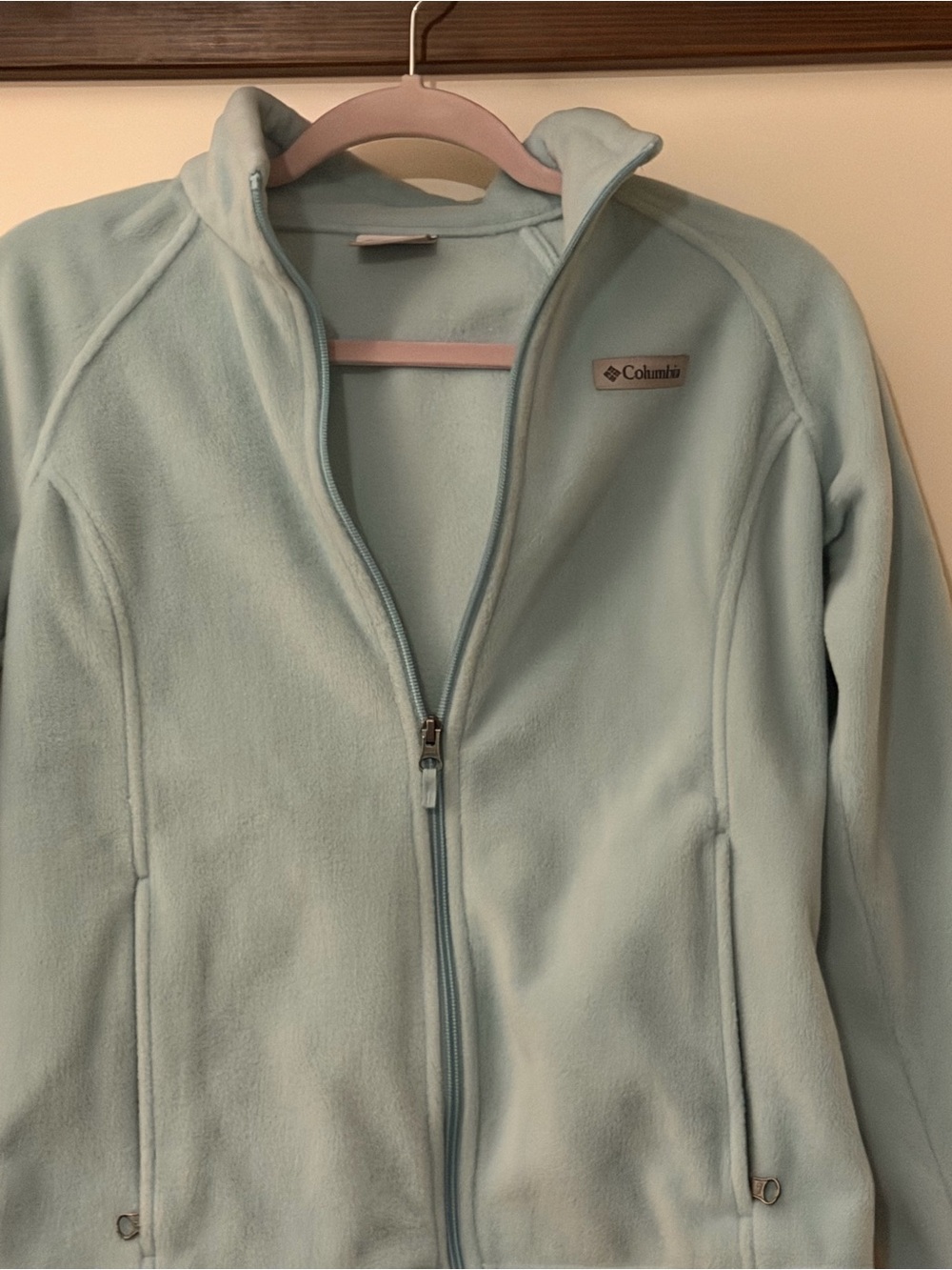 Columbia Women’s Pale Blue Full-Zip Fleece Jacket